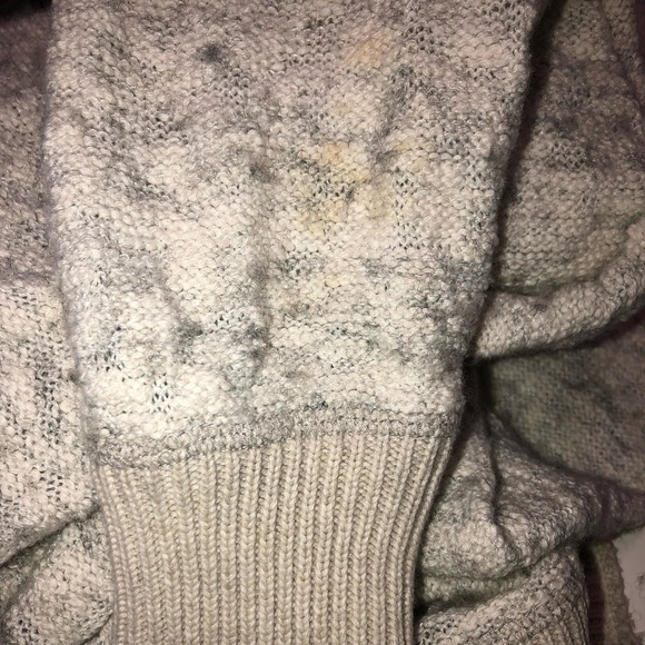 FREE PEOPLE Sweater Womens Oversized XS Beige Grey Moonstone Wool Alpaca - Picture 7 of 13